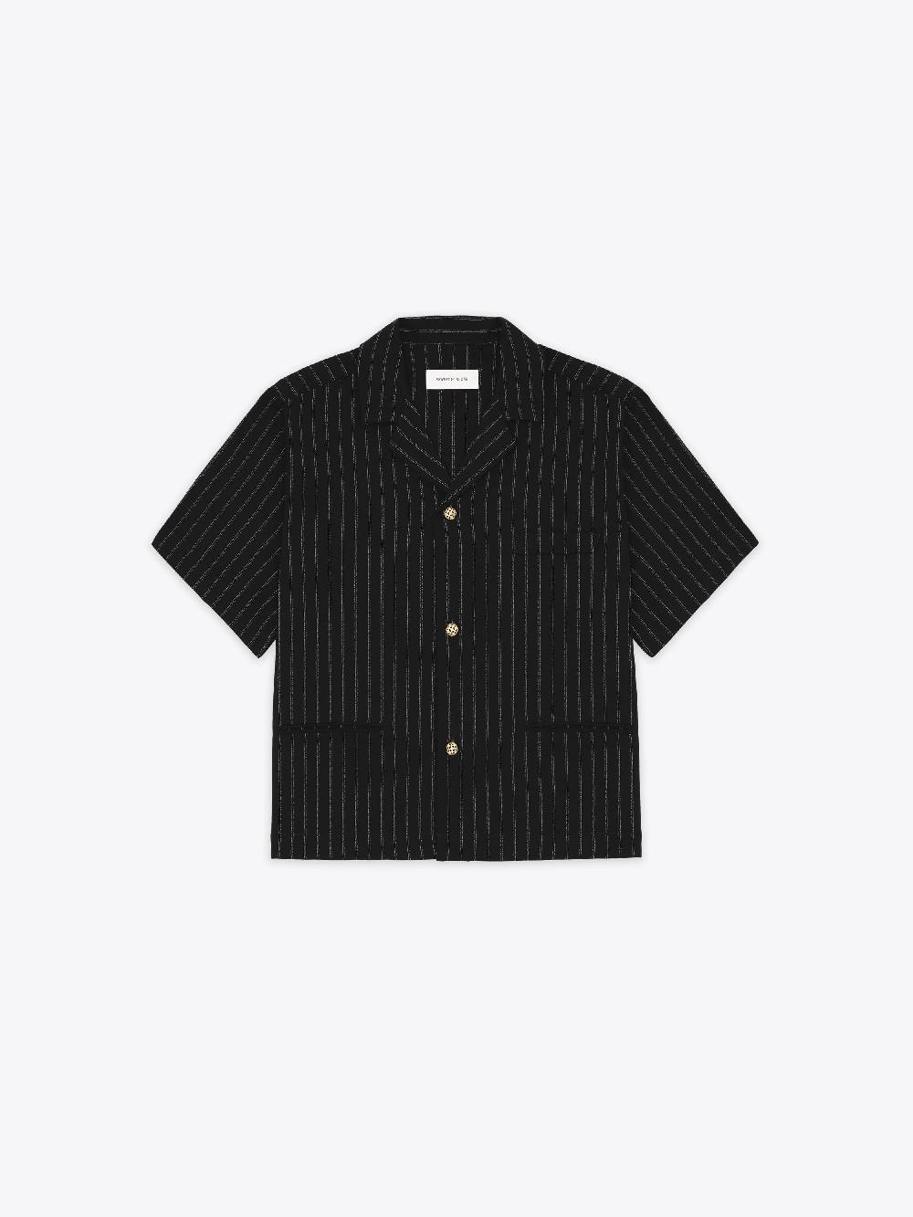 ernest w. baker PIN STRIPE TAILORED SHIRT