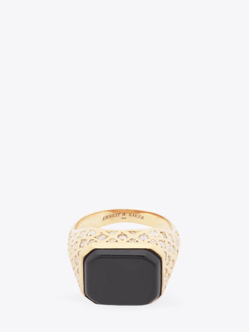 ernest w. baker QUILTED STONE RING