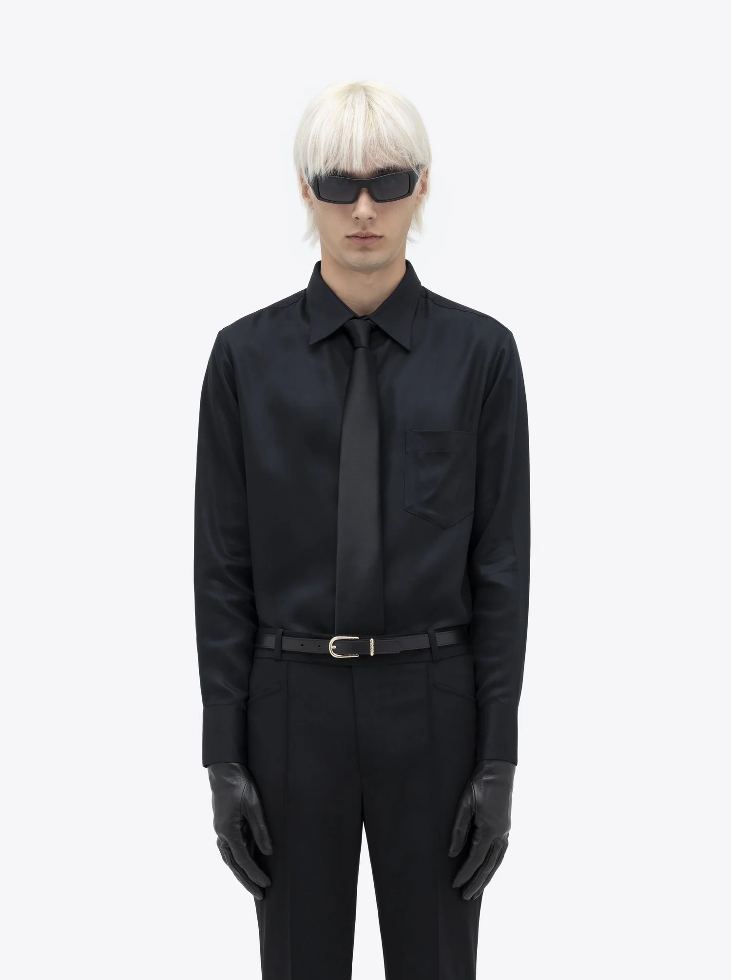 Ernest W. Baker SATIN TIE - BLACK