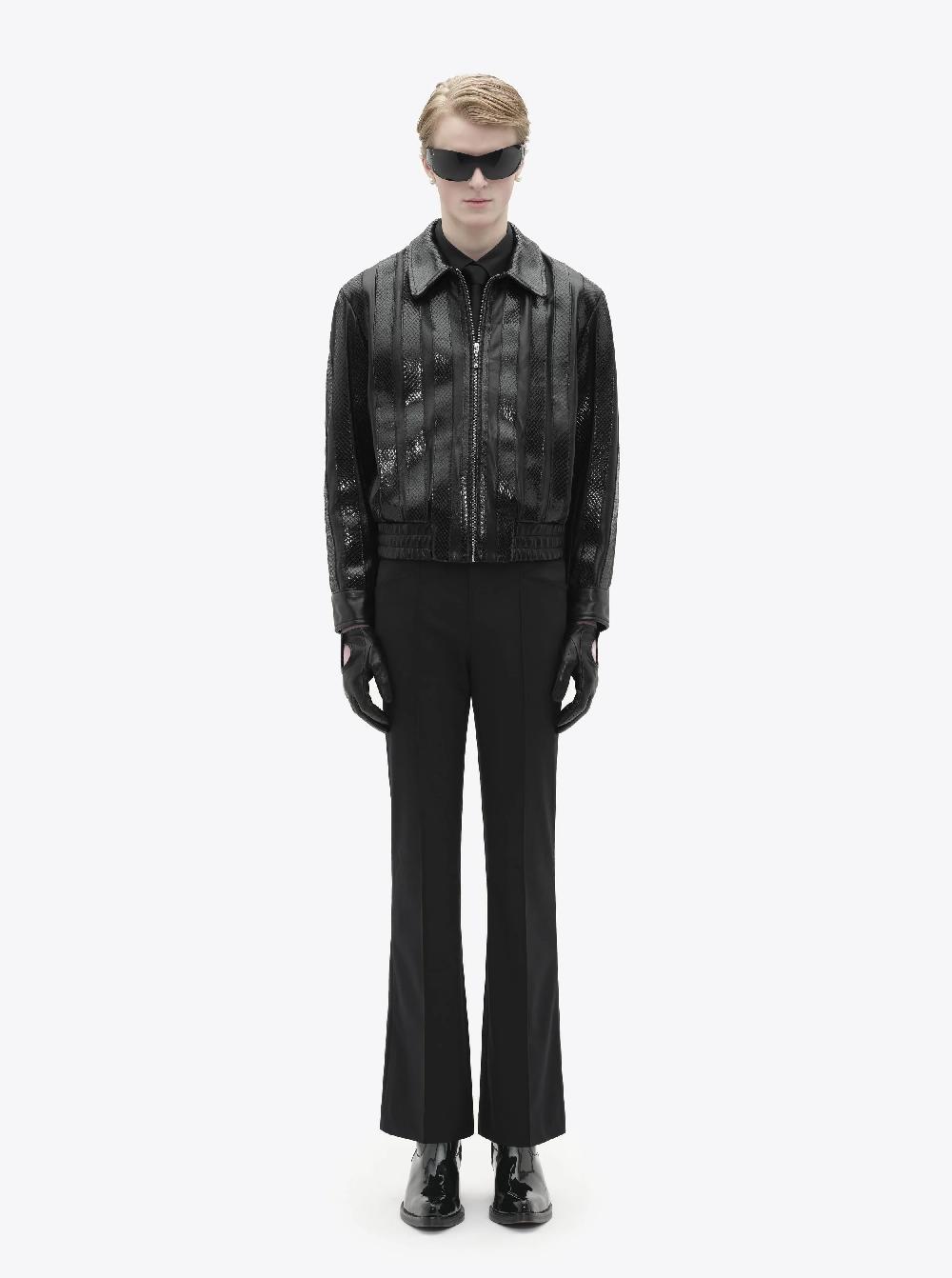 Ernest W. Baker STRIPED LEATHER JACKET