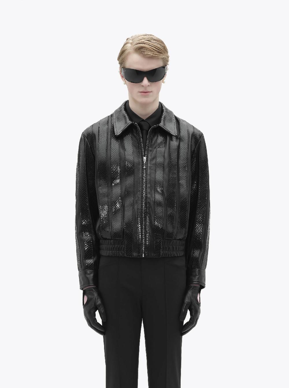 Ernest W. Baker STRIPED LEATHER JACKET