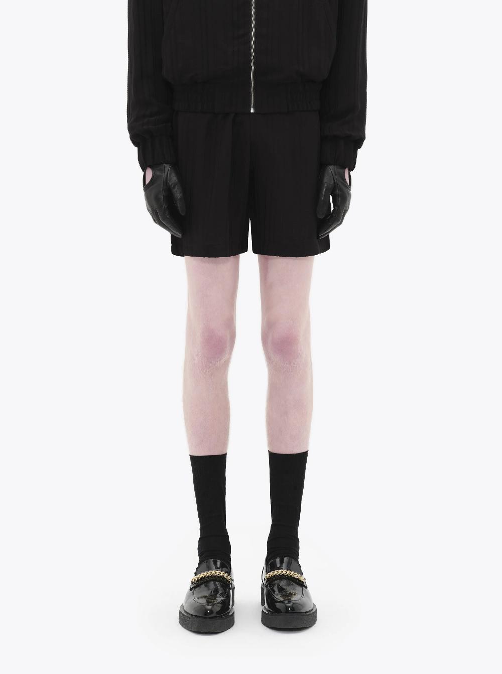 Ernest W. Baker TRACK SHORTS - BLACK PIN STRIPE