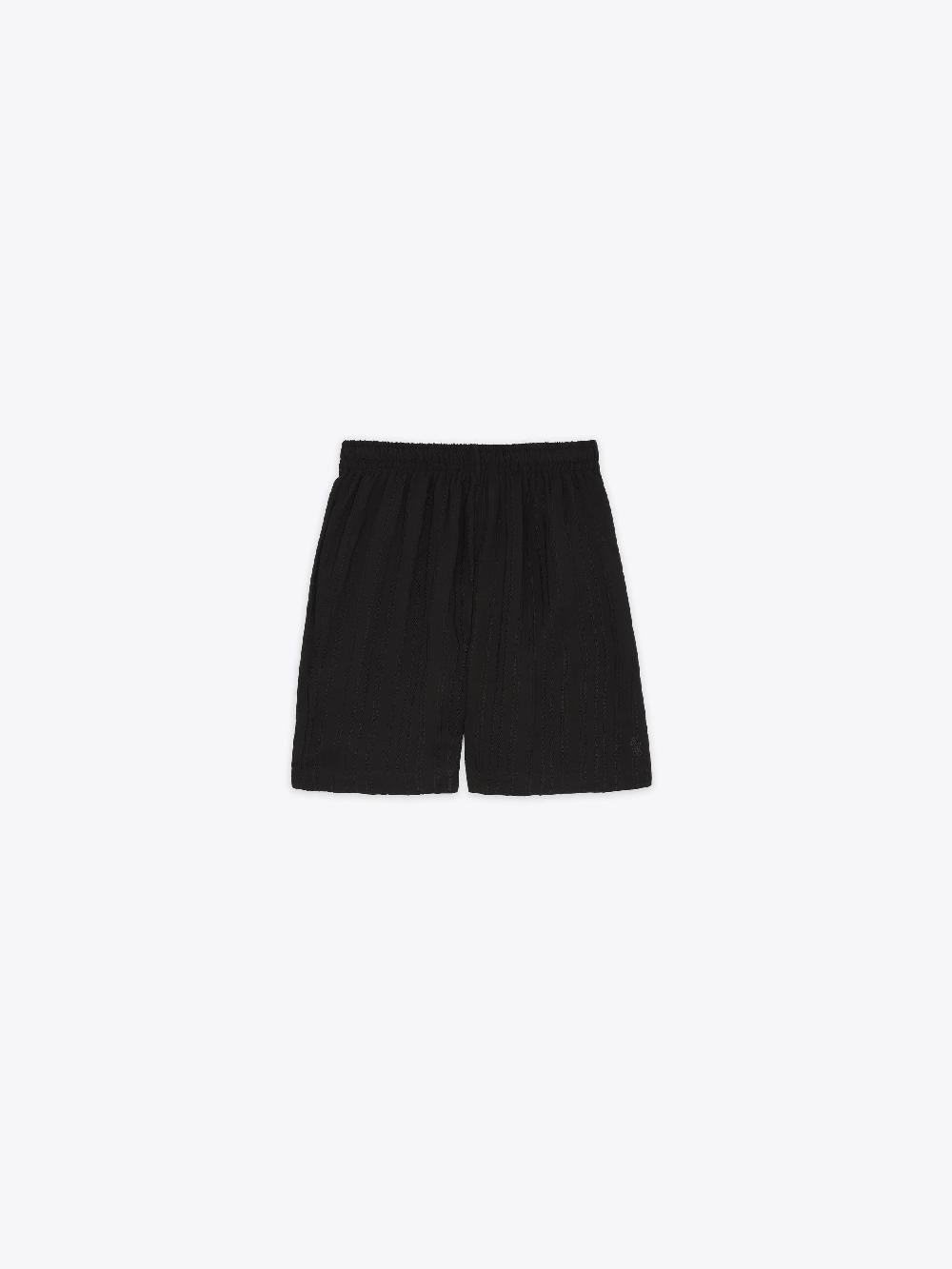 ernest w. baker TRACK SHORTS - BLACK PIN STRIPE