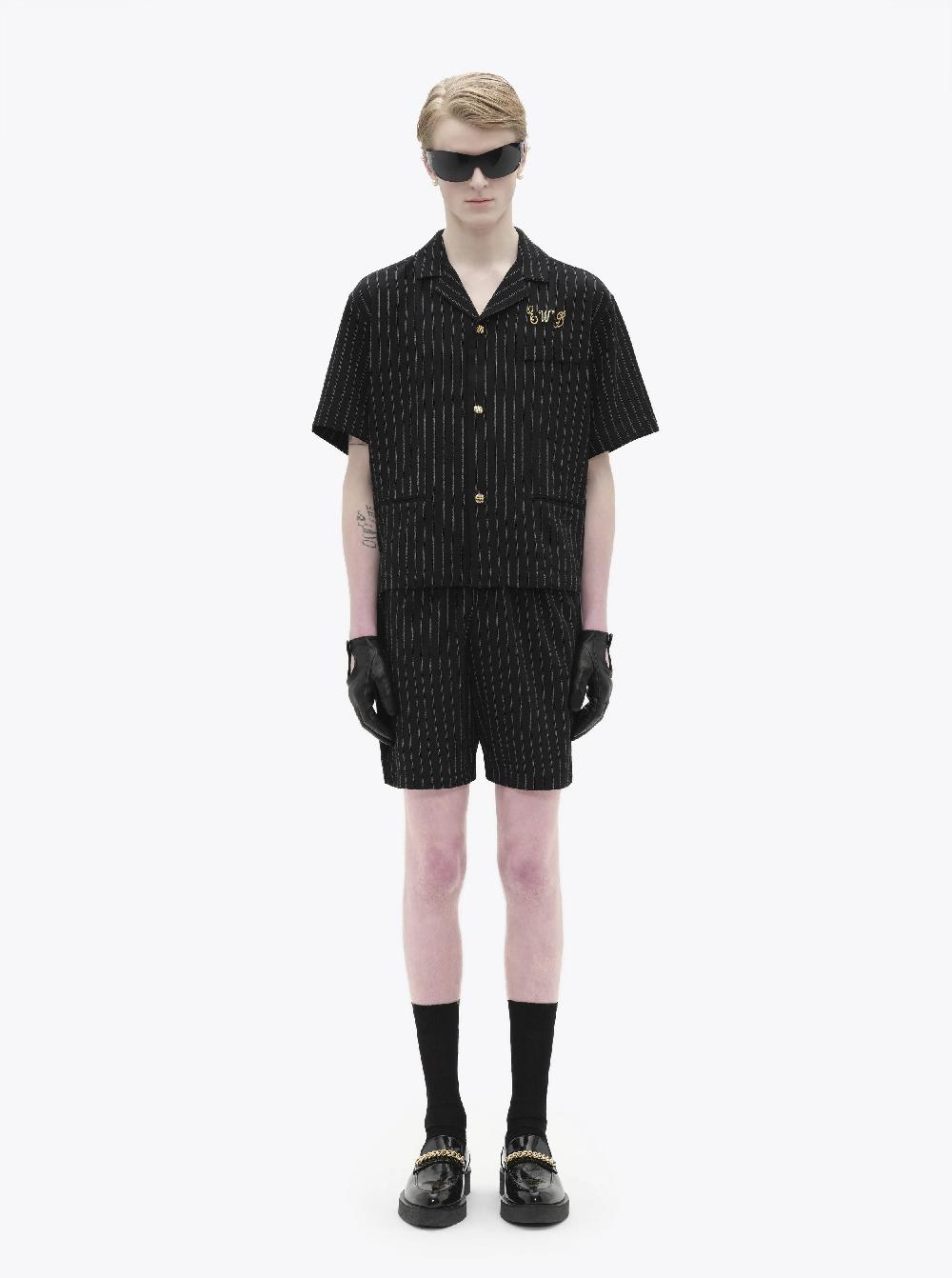 Ernest W. Baker TRACK SHORTS - PIN STRIPE