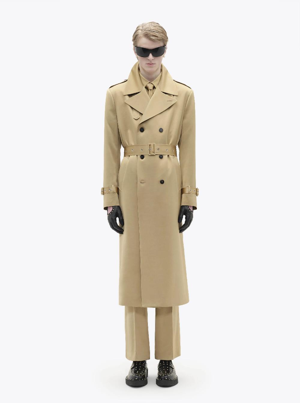Ernest W. Baker TRENCH COAT - BEIGE SATIN