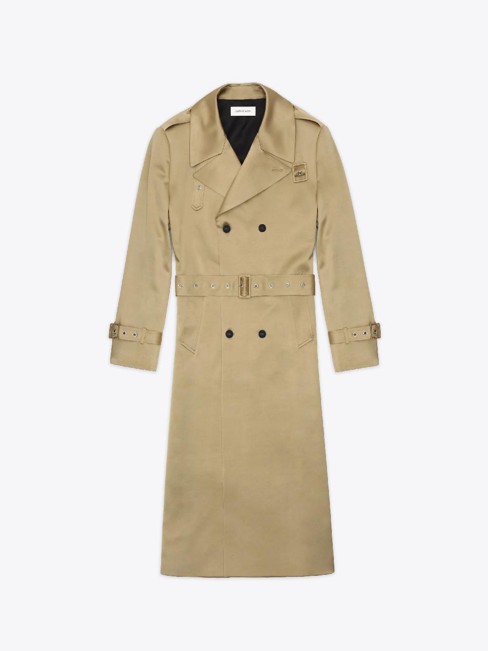 ernest w. baker TRENCH COAT - BEIGE SATIN