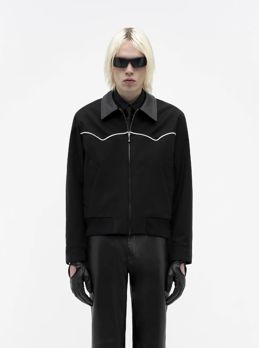 Ernest W. Baker WESTERN HARRINGTON JACKET - BLACK