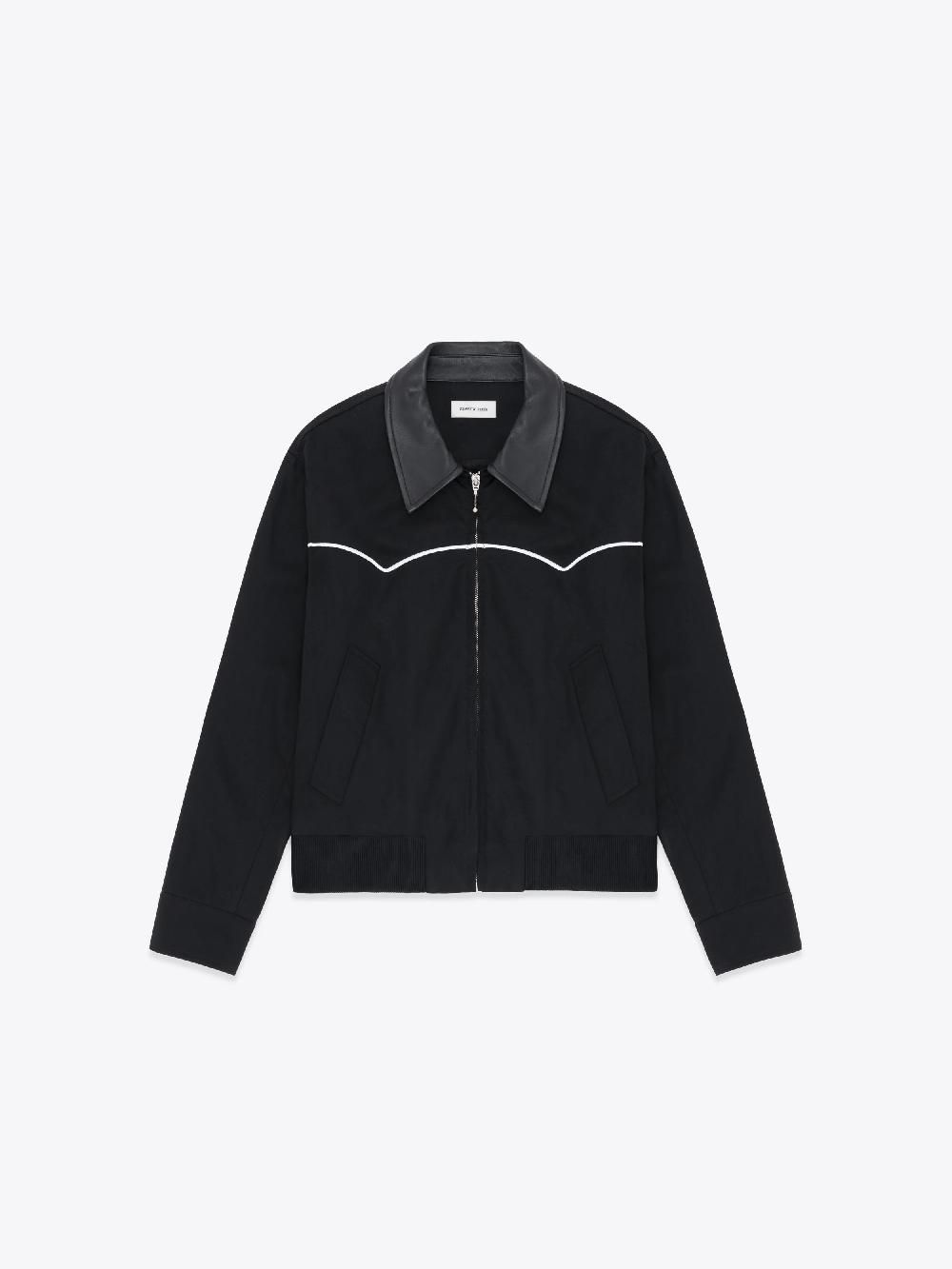 ernest w. baker WESTERN HARRINGTON JACKET - BLACK