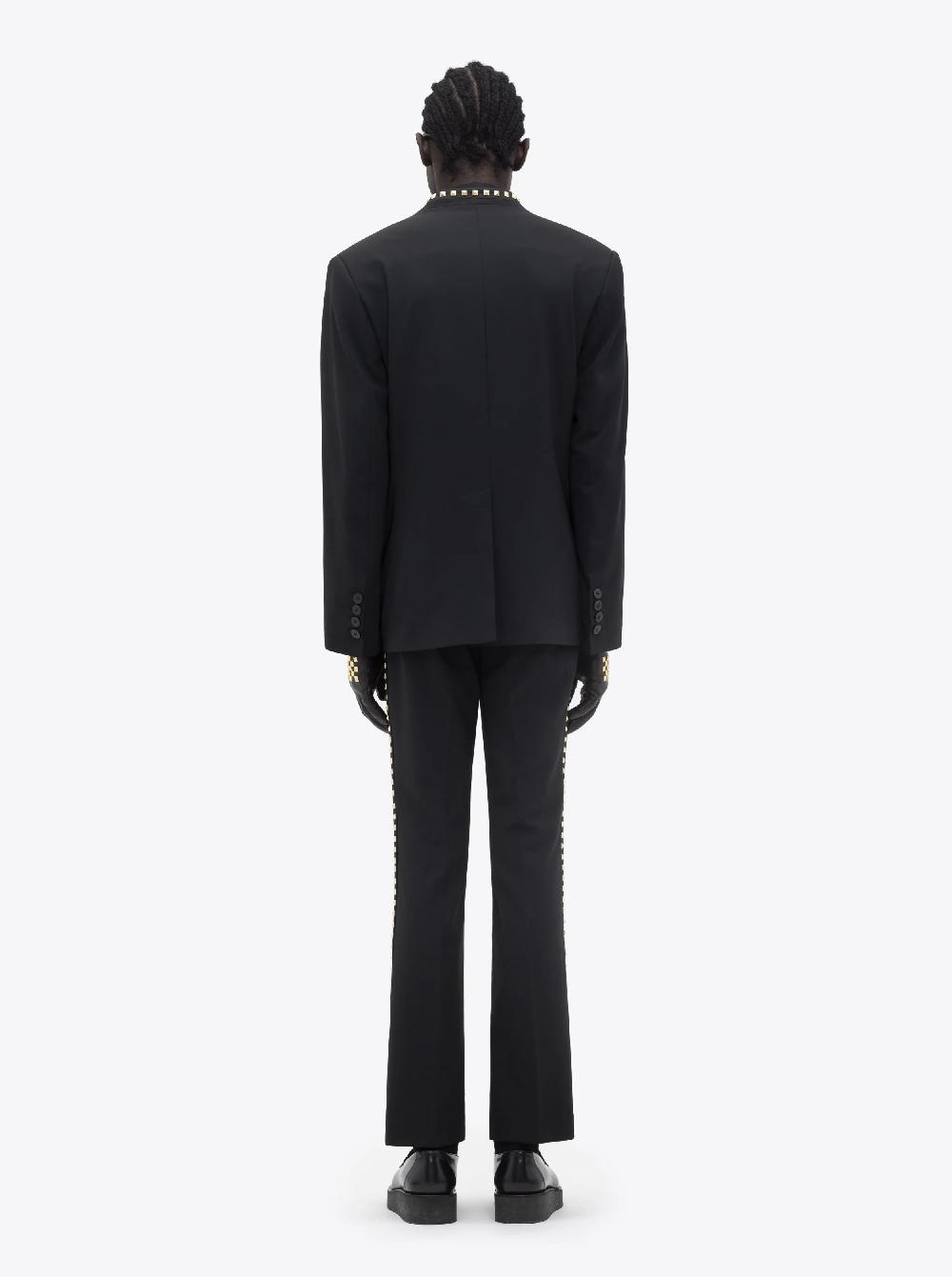 Ernest W. Baker LAPELESS DOUBLE BREASTED BLAZER - GOLD STUDS