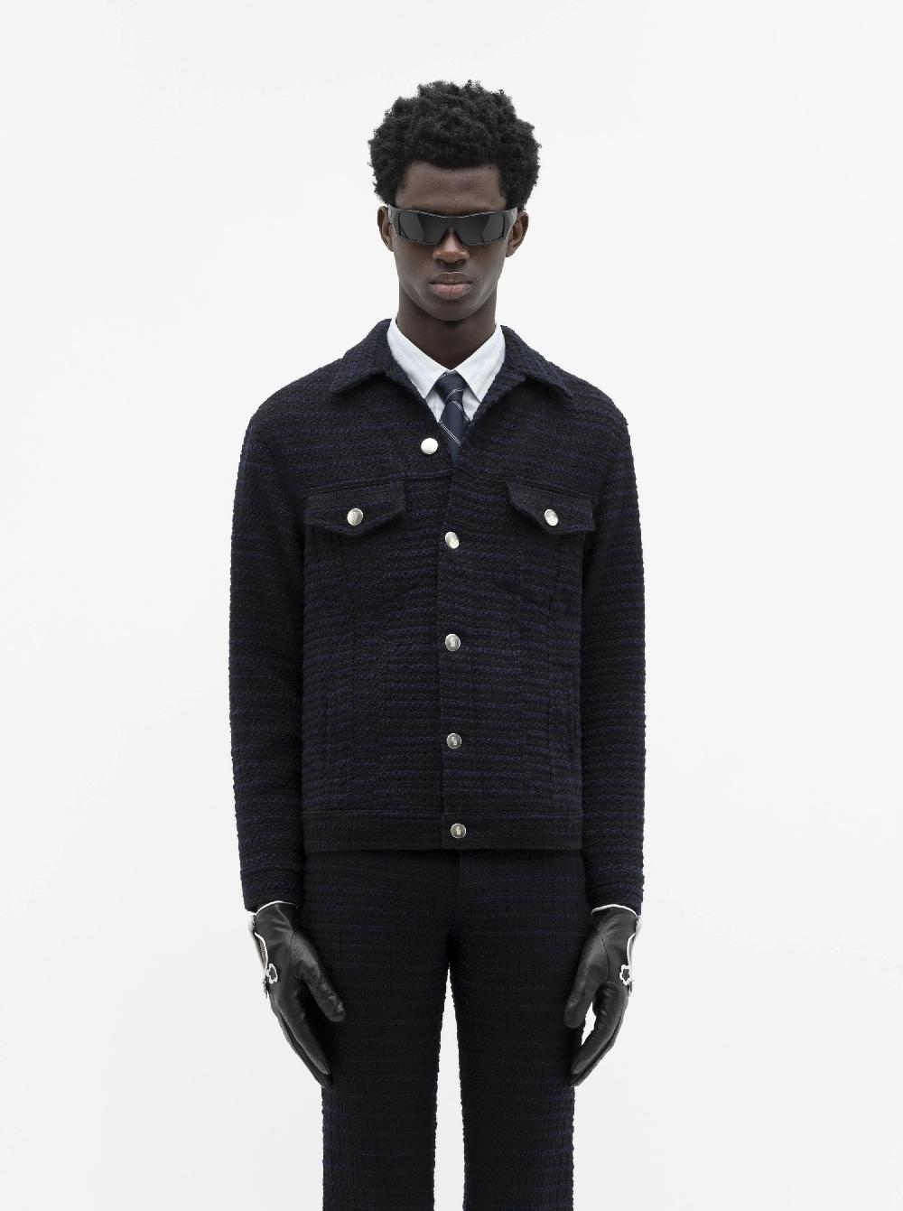 Ernest W. Baker LEATHER DRIVING GLOVES - FLORAL APPLIQUÉ