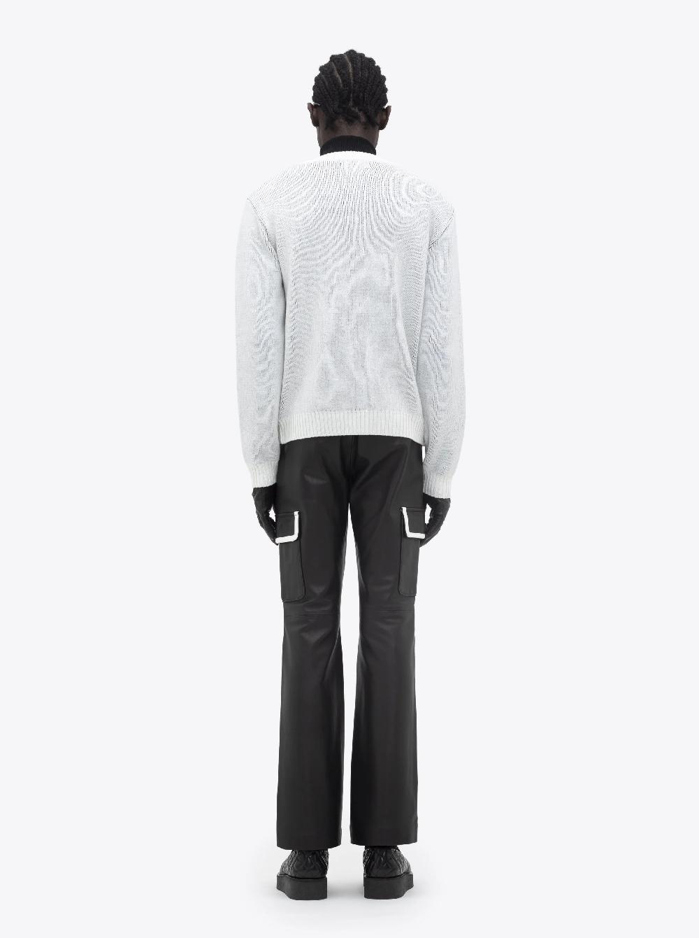 Ernest W. Baker ROSE EMBROIDERED CARDIGAN - WHITE & BLACK