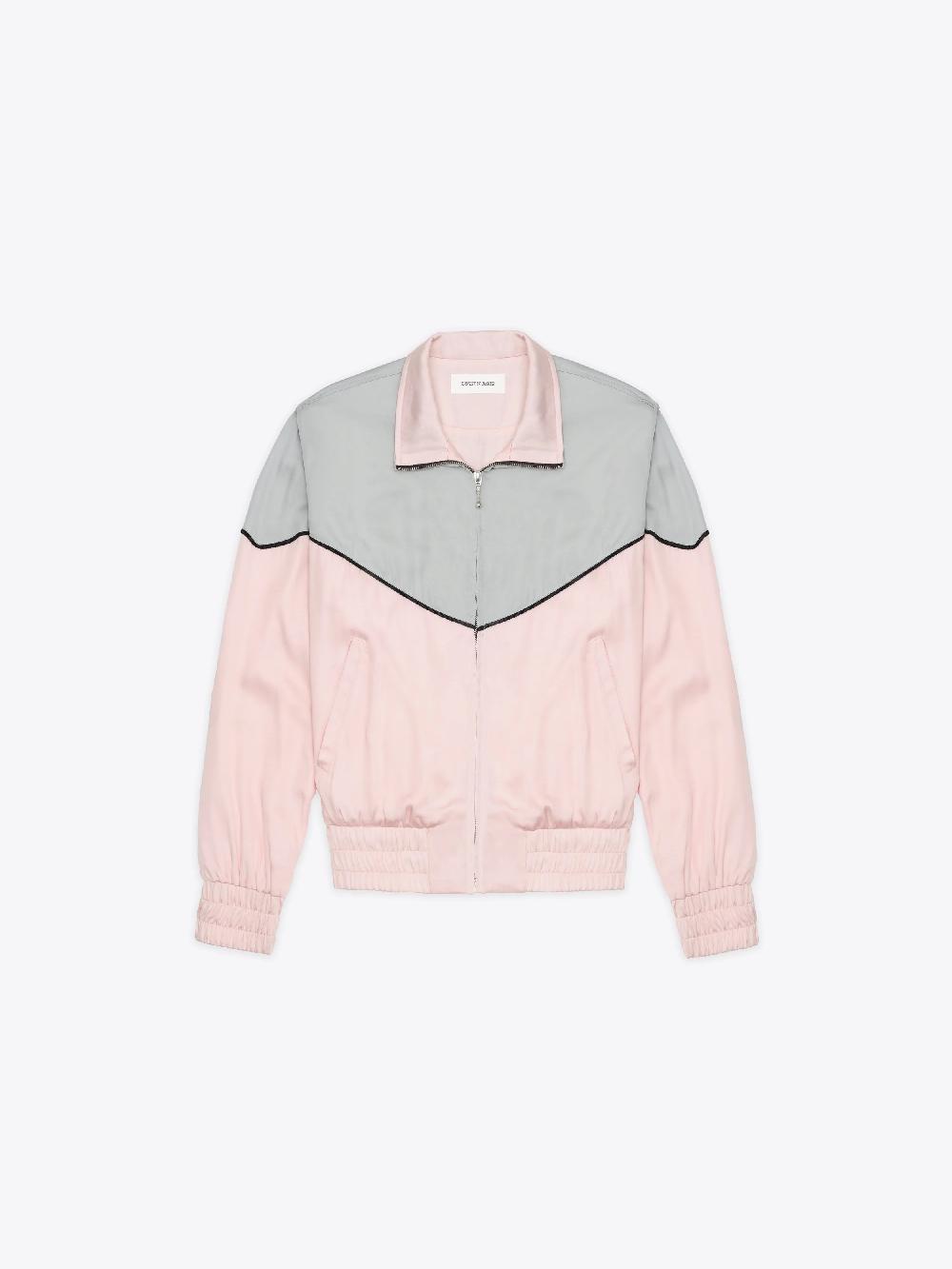ernest w. baker SATIN TRACK JACKET - PINK & TIFFANY BLUE