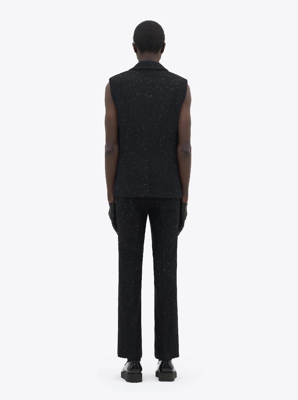 Ernest W. Baker SLEEVELESS DOUBLE BREASTED BLAZER - GOLD SEQUIN