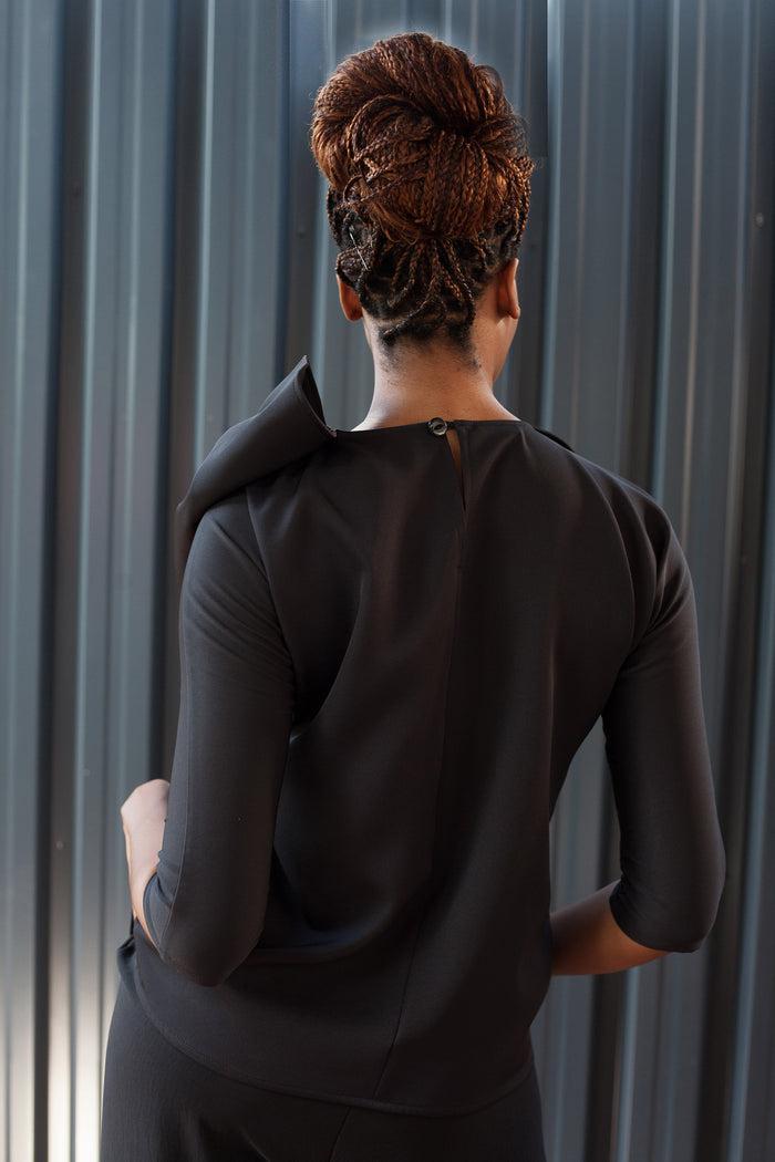 Erre Black BEND - Bow Top With Sleeves