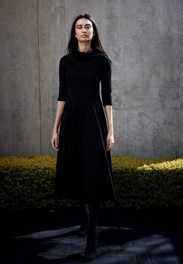 erre Black CURVE - Fit and Flare Dress