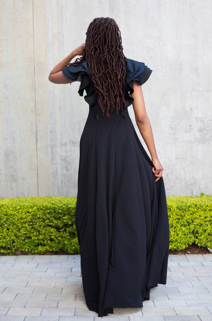 Erre Black FLOUNCE Evening Dress
