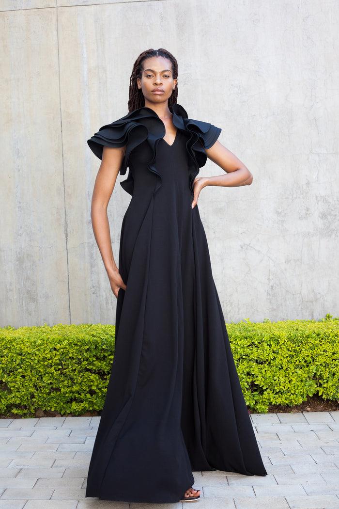 Erre Black FLOUNCE Evening Dress