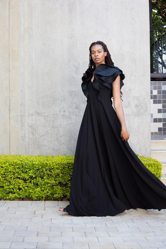Erre Black FLOUNCE Evening Dress