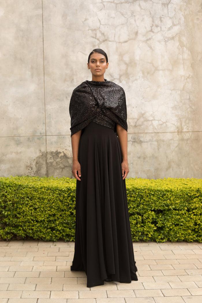 Erre Black Multi Way Drape Dress