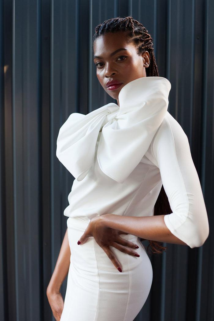 Erre Ivory BEND - Bow Top With Sleeves