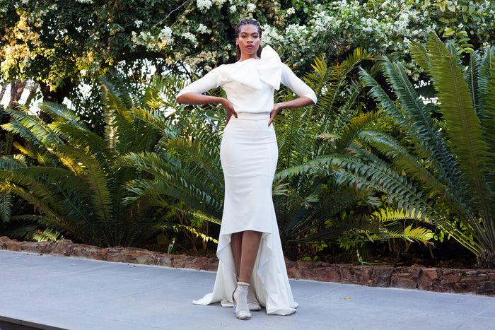 Erre Ivory BEND - Bow Top With Sleeves