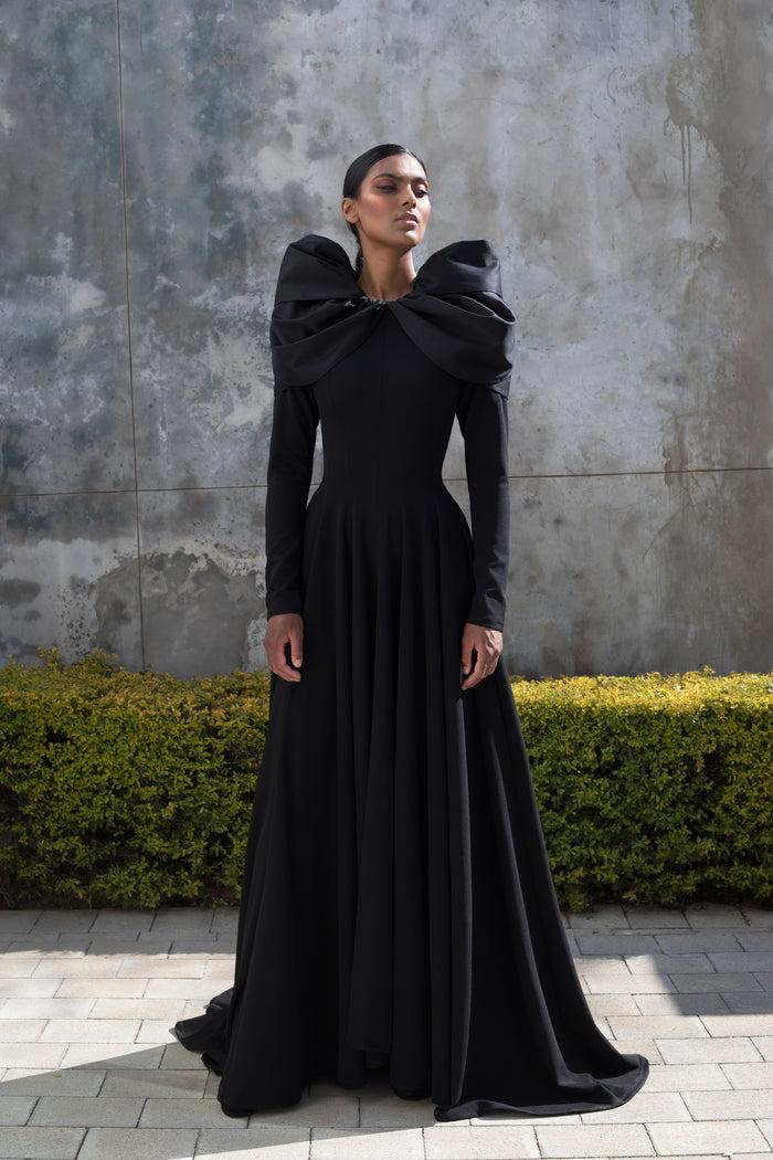 erre Spring 2022 - Black Calla Evening Dress