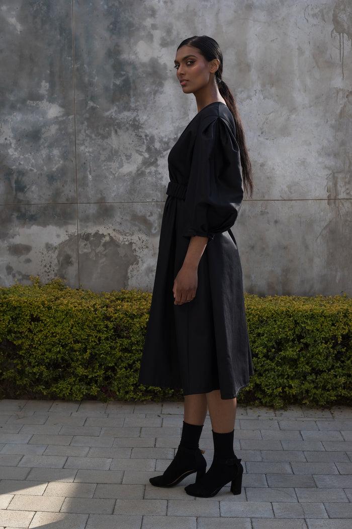Erre Spring 2022 - Black Protean Coat Dress