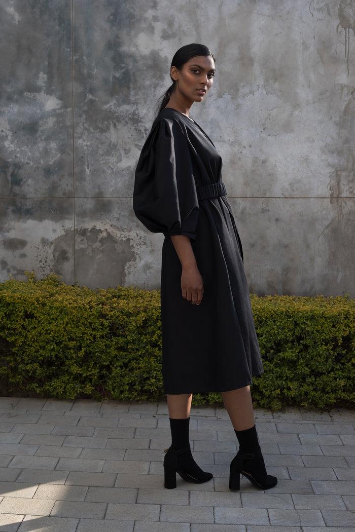 Erre Spring 2022 - Black Protean Coat Dress