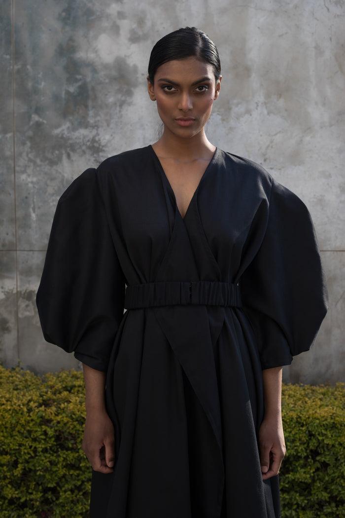 Erre Spring 2022 - Black Protean Coat Dress