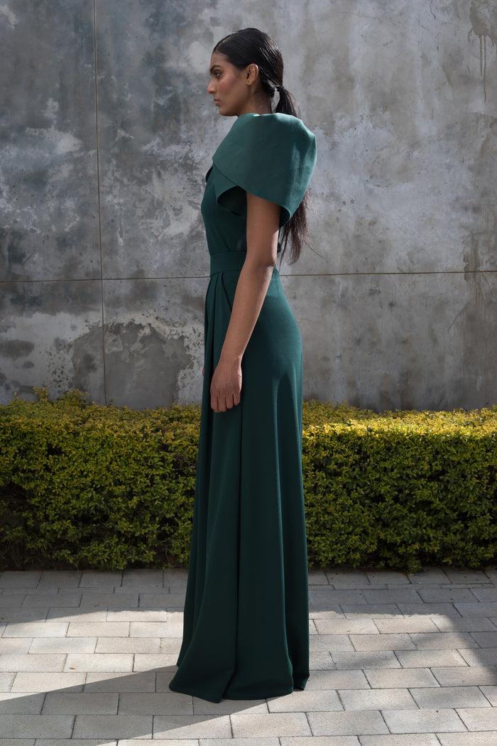 Erre Spring 2022 - Emerald Green Tulip Sleeve Top