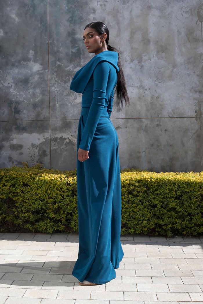 Erre Spring 2022 - Moroccan Blue Cowl Top