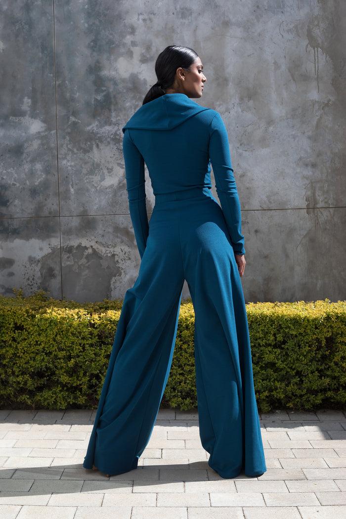 Erre Spring 2022 - Moroccan Blue Cowl Top