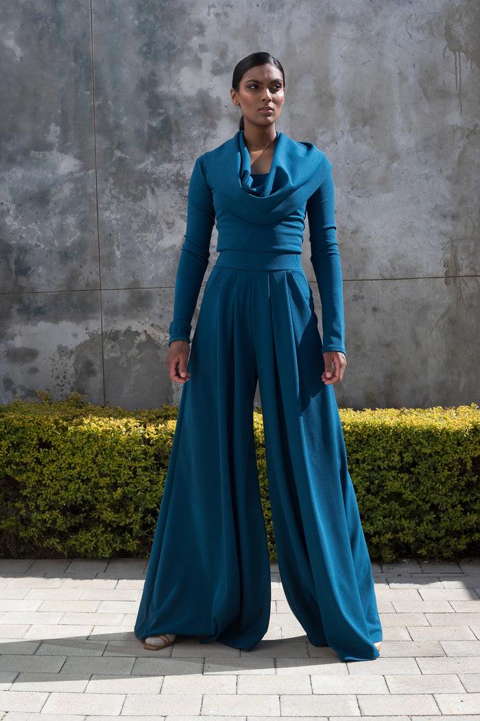 erre Spring 2022 - Moroccan Blue Cowl Top