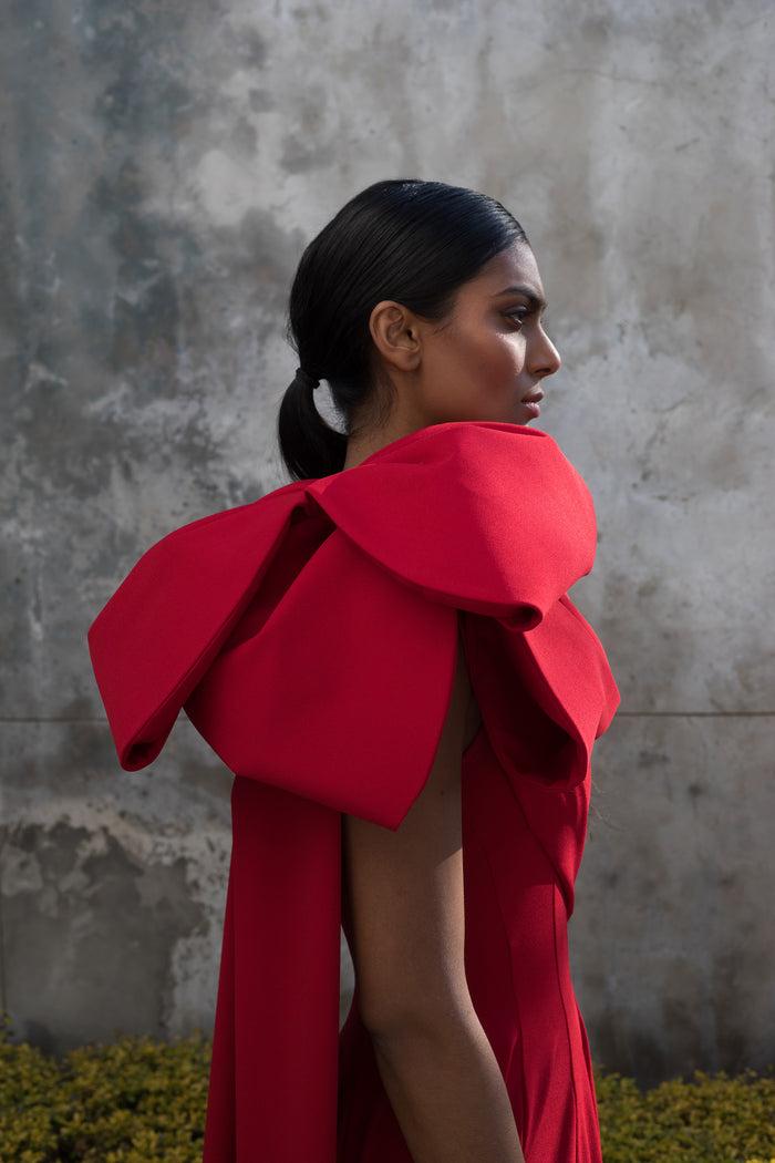 Erre Spring 2022 - Red Double Bow Dress