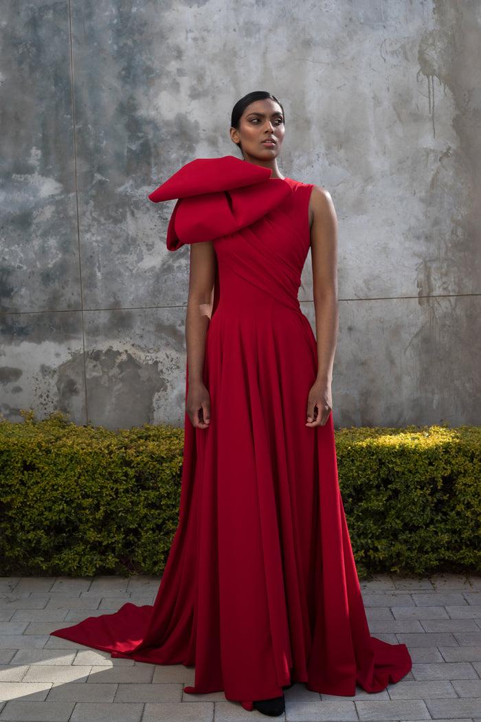 erre Spring 2022 - Red Double Bow Dress