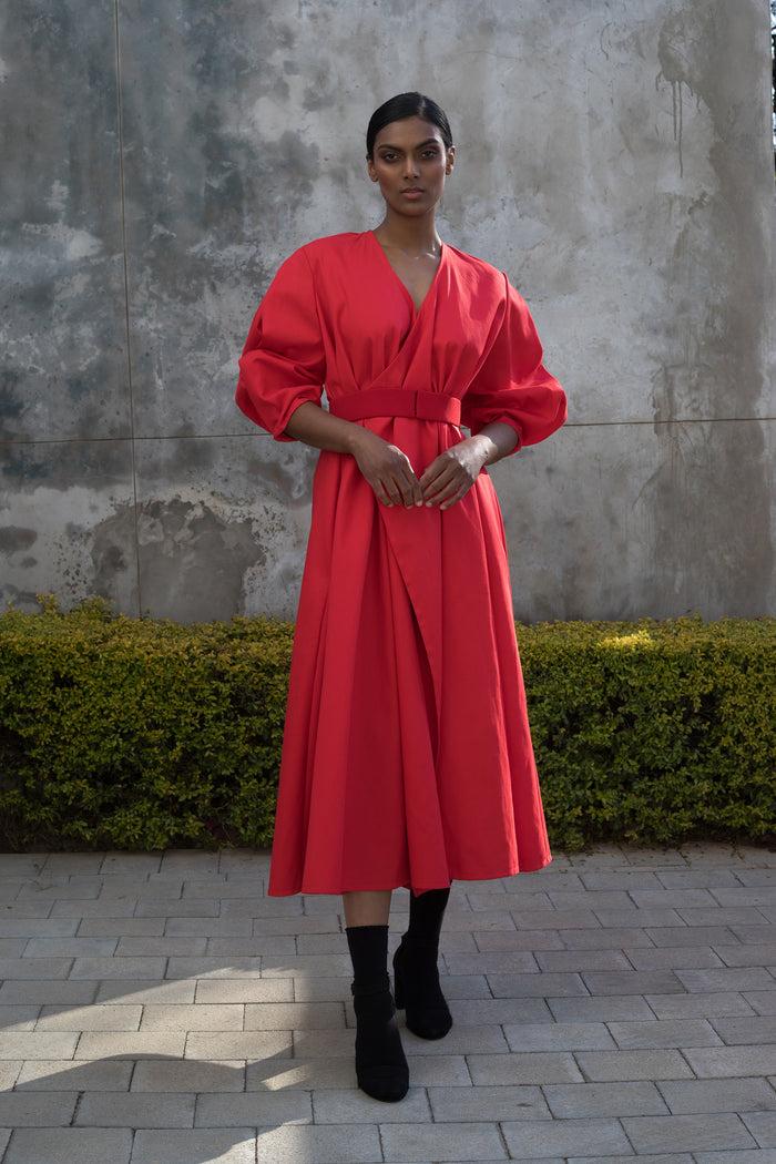 Erre Spring 2022 - Red Protean Coat Dress