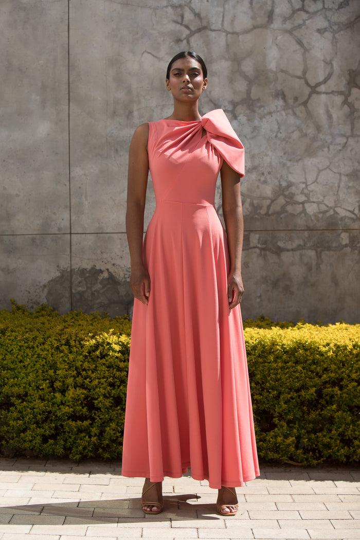 Erre The Asymmetrical Drape Dress Rose Quartz