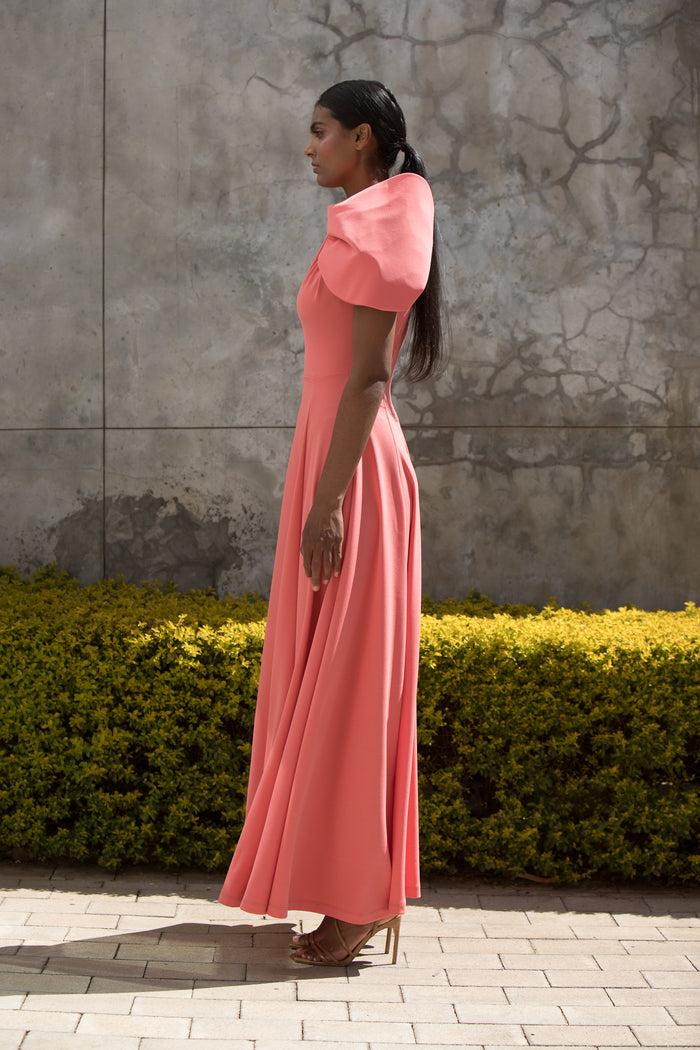 Erre The Asymmetrical Drape Dress Rose Quartz