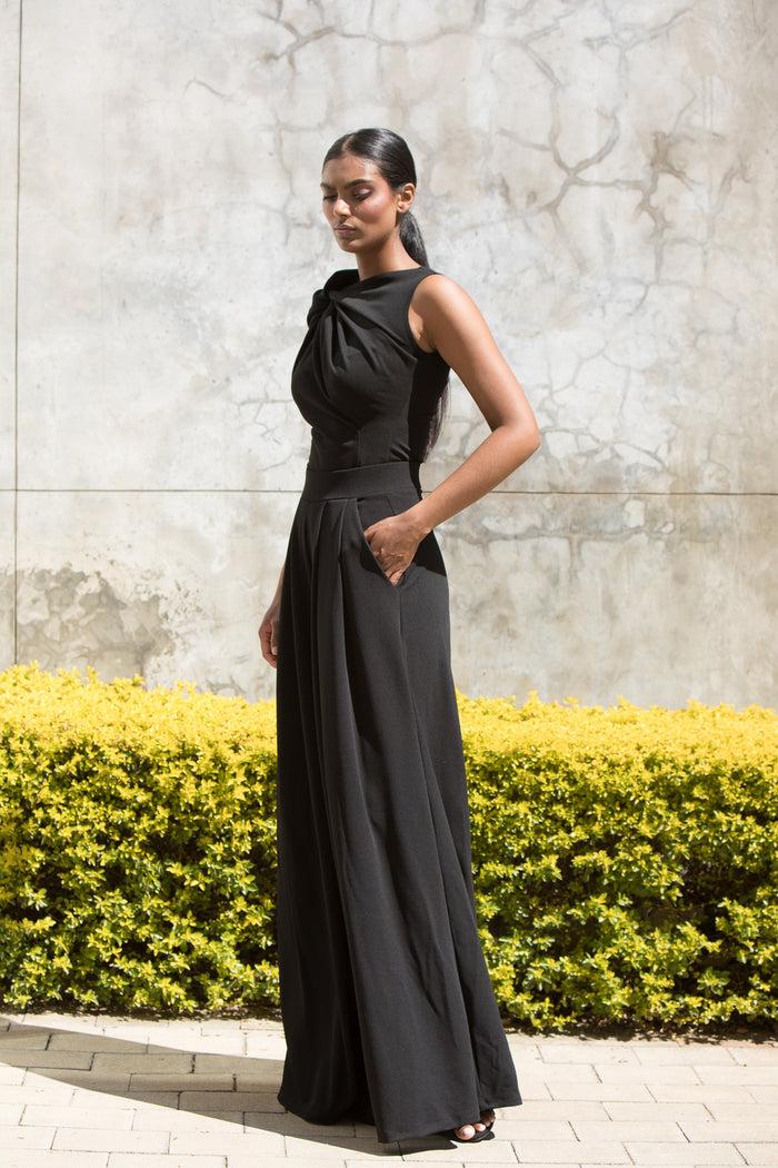 Erre The Asymmetrical Drape Top Black