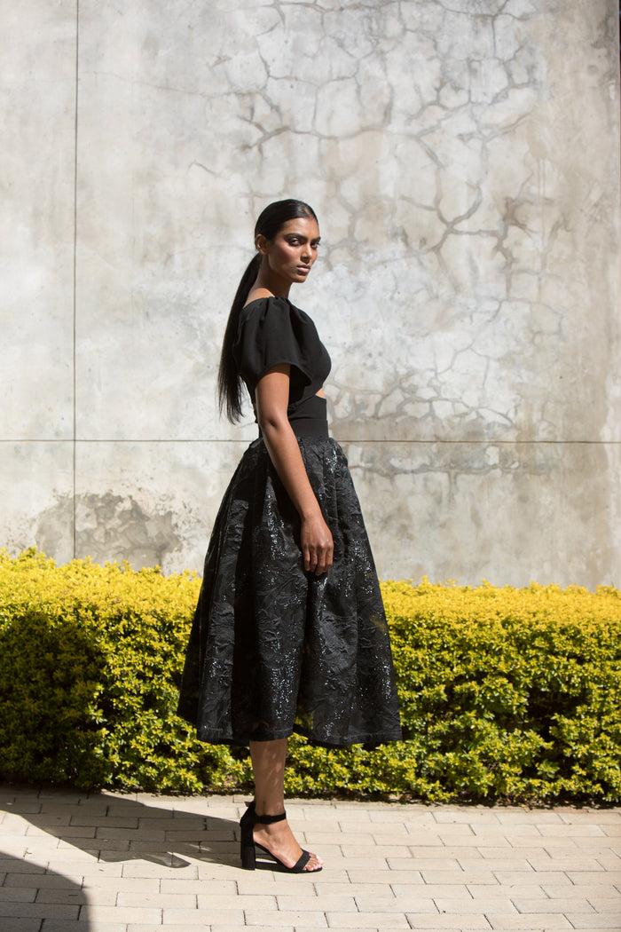 Erre The Brocade Angle Skirt