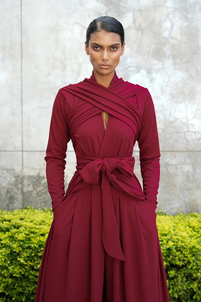 Erre The Circulate Dress - Wine