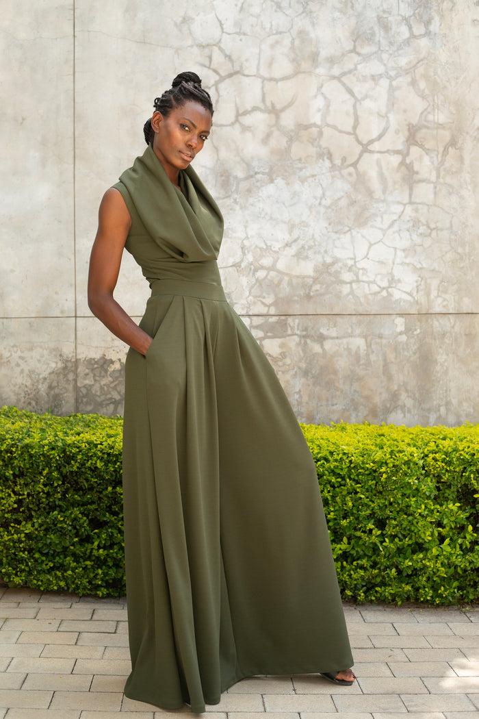 Erre The Cowl Top- Olive