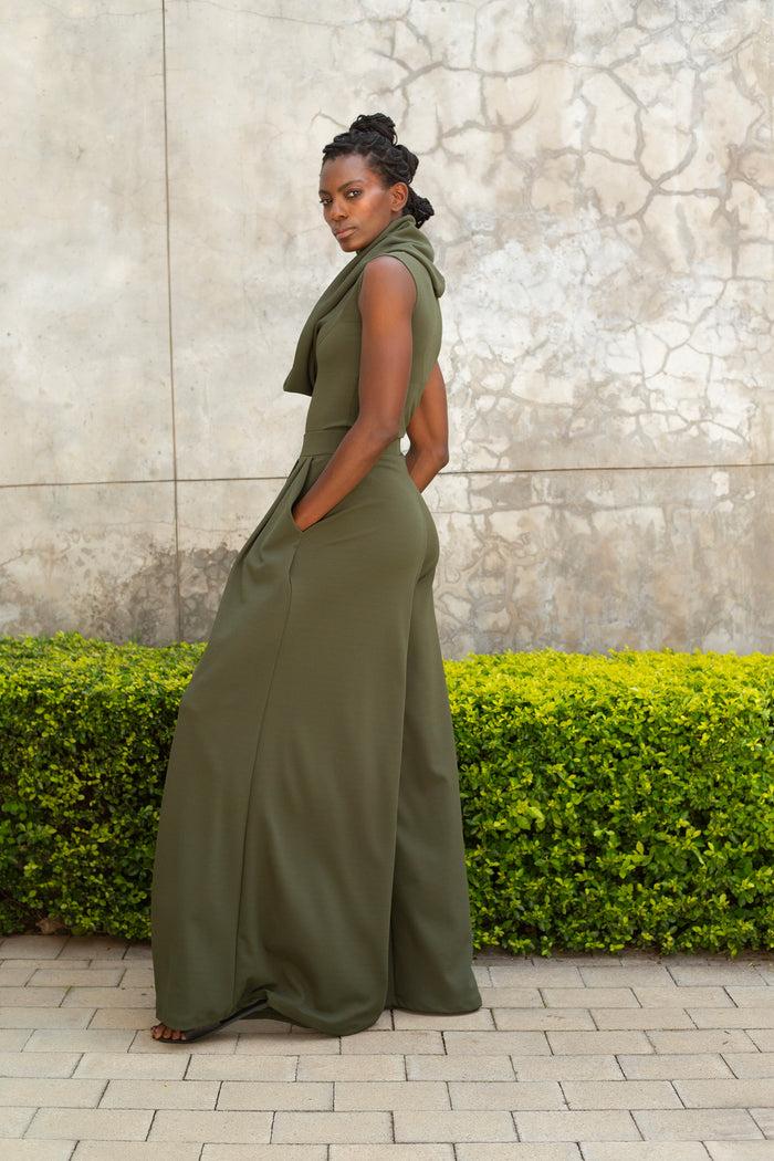 Erre The Cowl Top- Olive