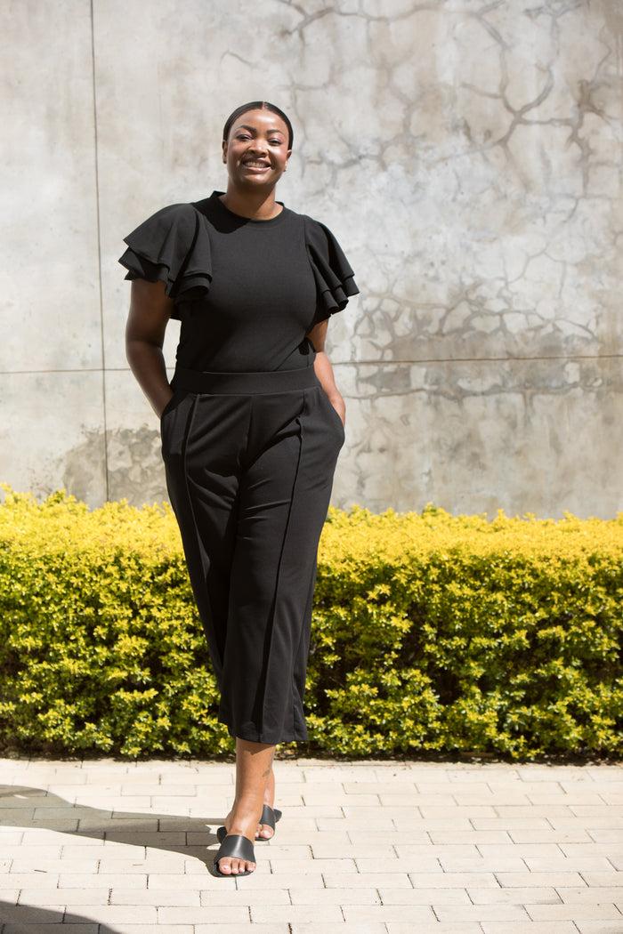 erre The Cropped Officer Pants Black