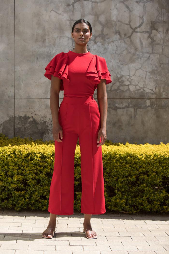 erre The Cropped Officer Pants Red