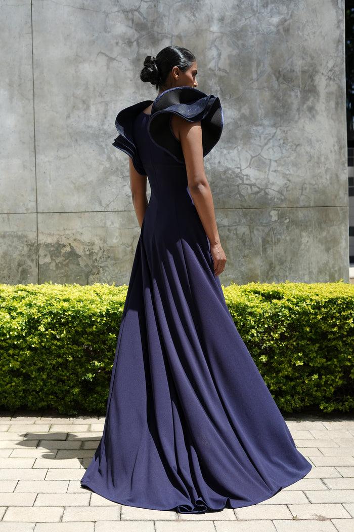 Erre The Crystalline Dress -Navy