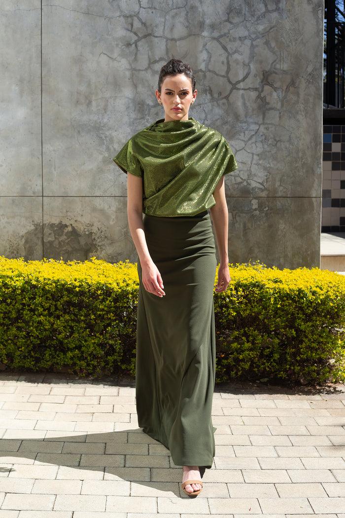 Erre The Flow Top - Olive Green