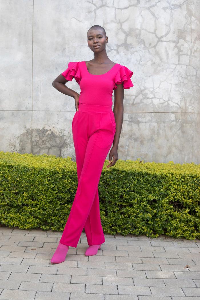 erre The FLUTTER Long Sleeve Top - Pink