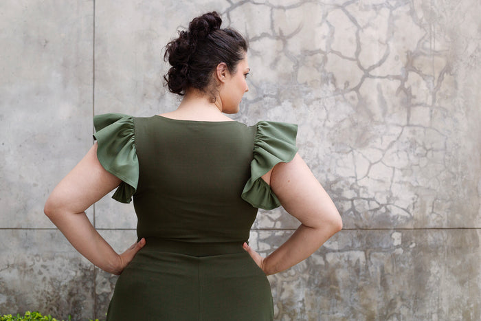 Erre The Frill Top - Olive