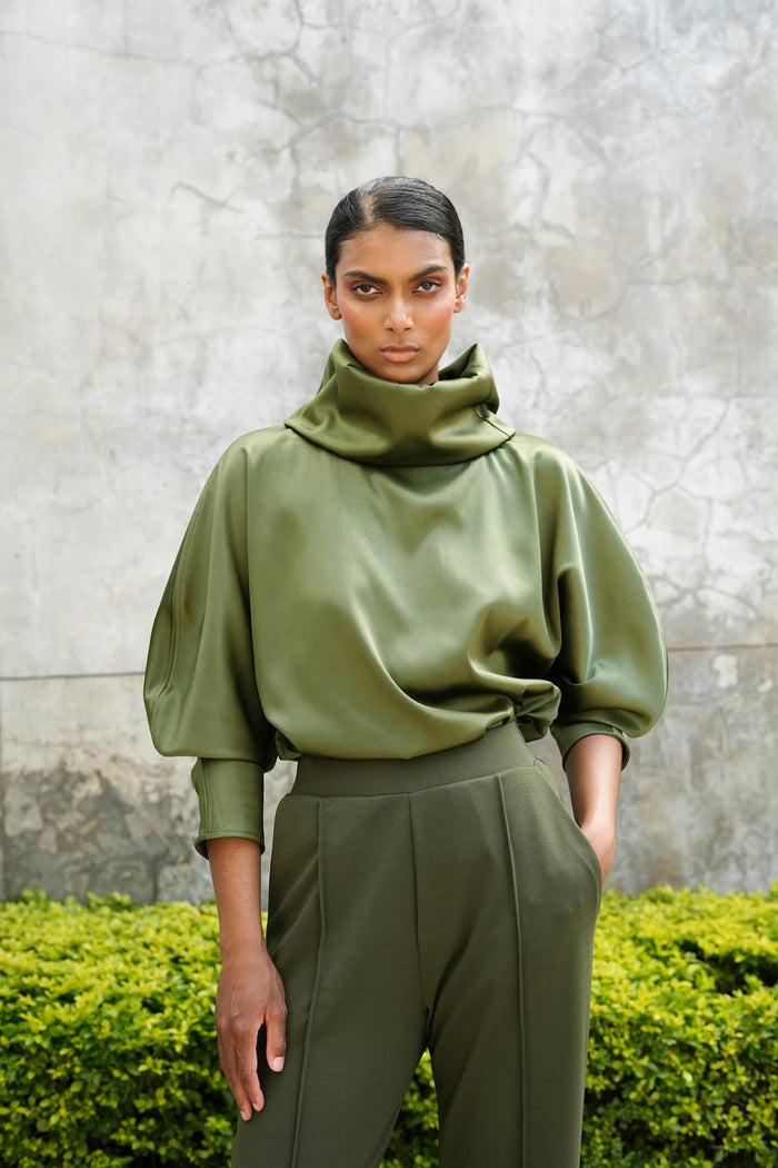 erre The La Niña top - Olive Green